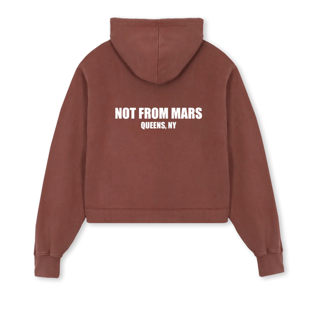 STELLA CROPPED HOODIE Vintage Brown image 1