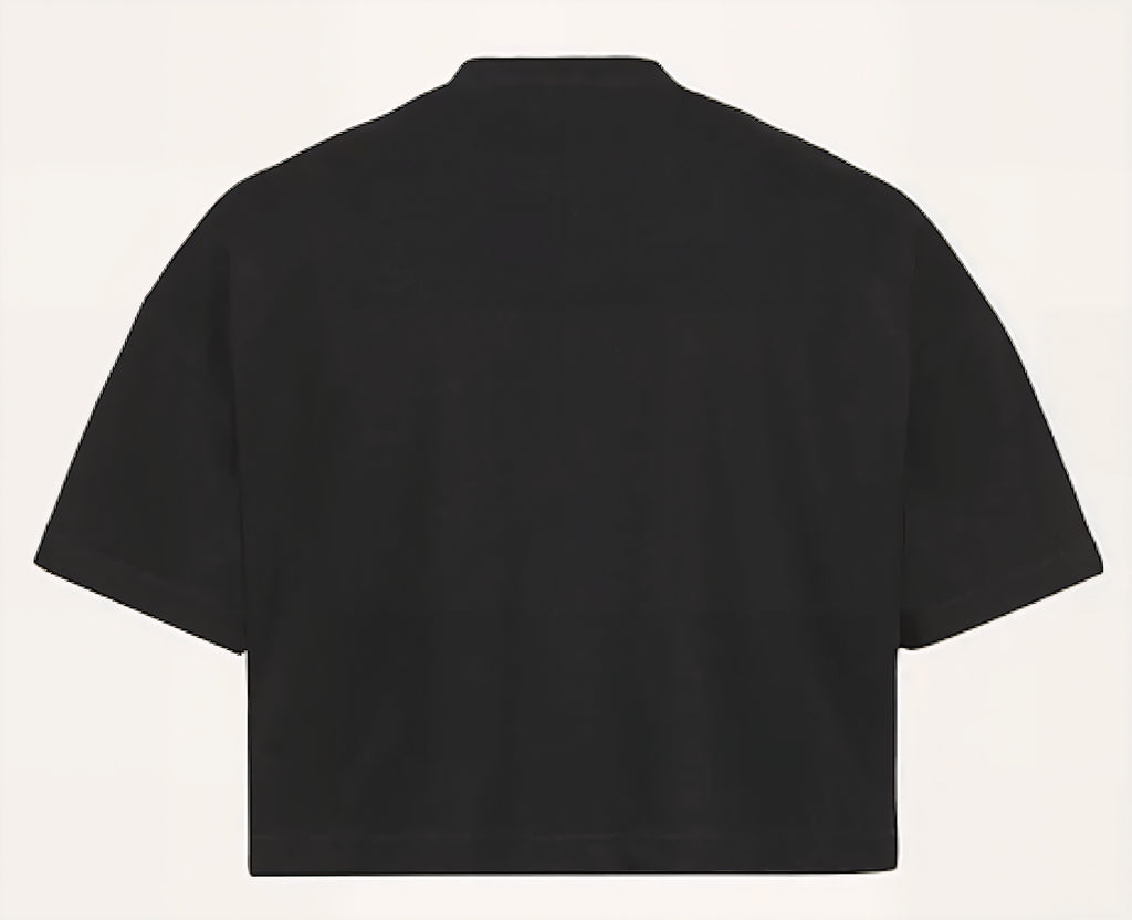 FOUNDATION CROPPED OVERSIZED TEE BLACK