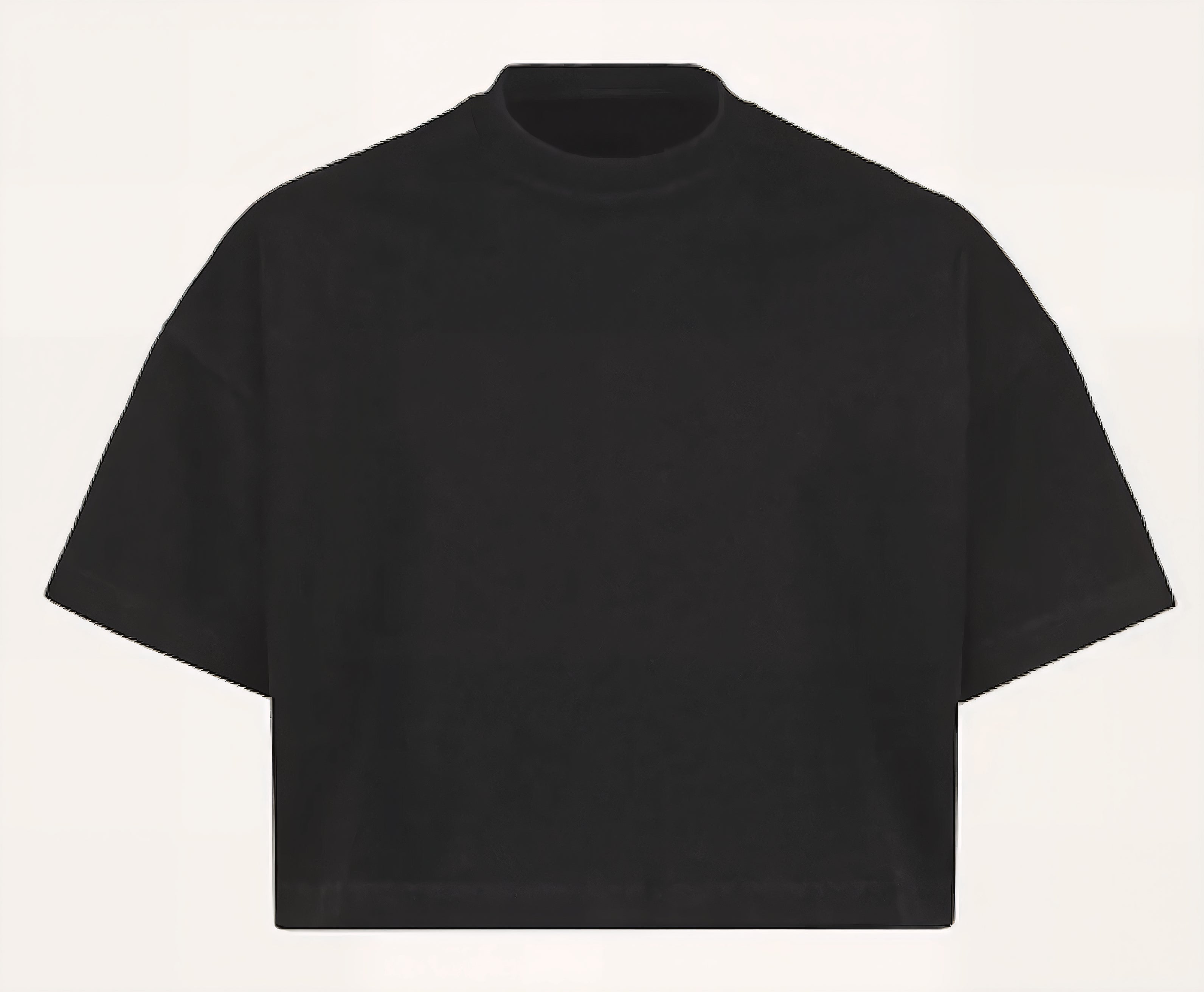 FOUNDATION CROPPED OVERSIZED TEE BLACK