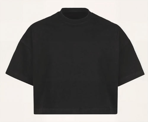 FOUNDATION CROPPED OVERSIZED TEE BLACK