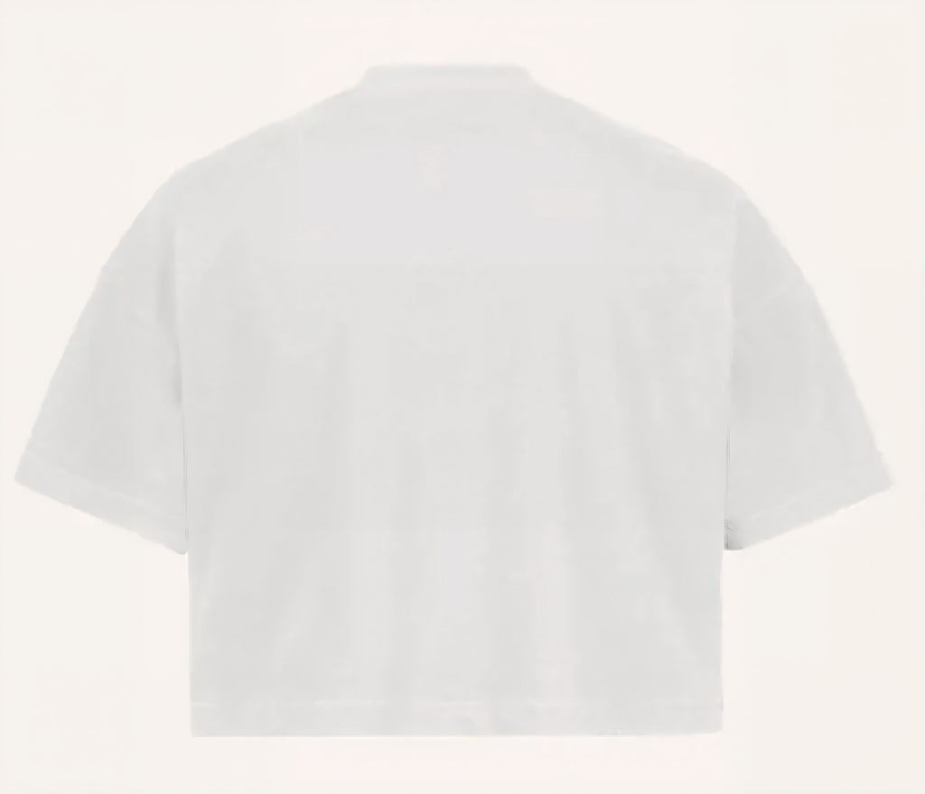 FOUNDATION CROPPED OVERSIZED TEE WHITE