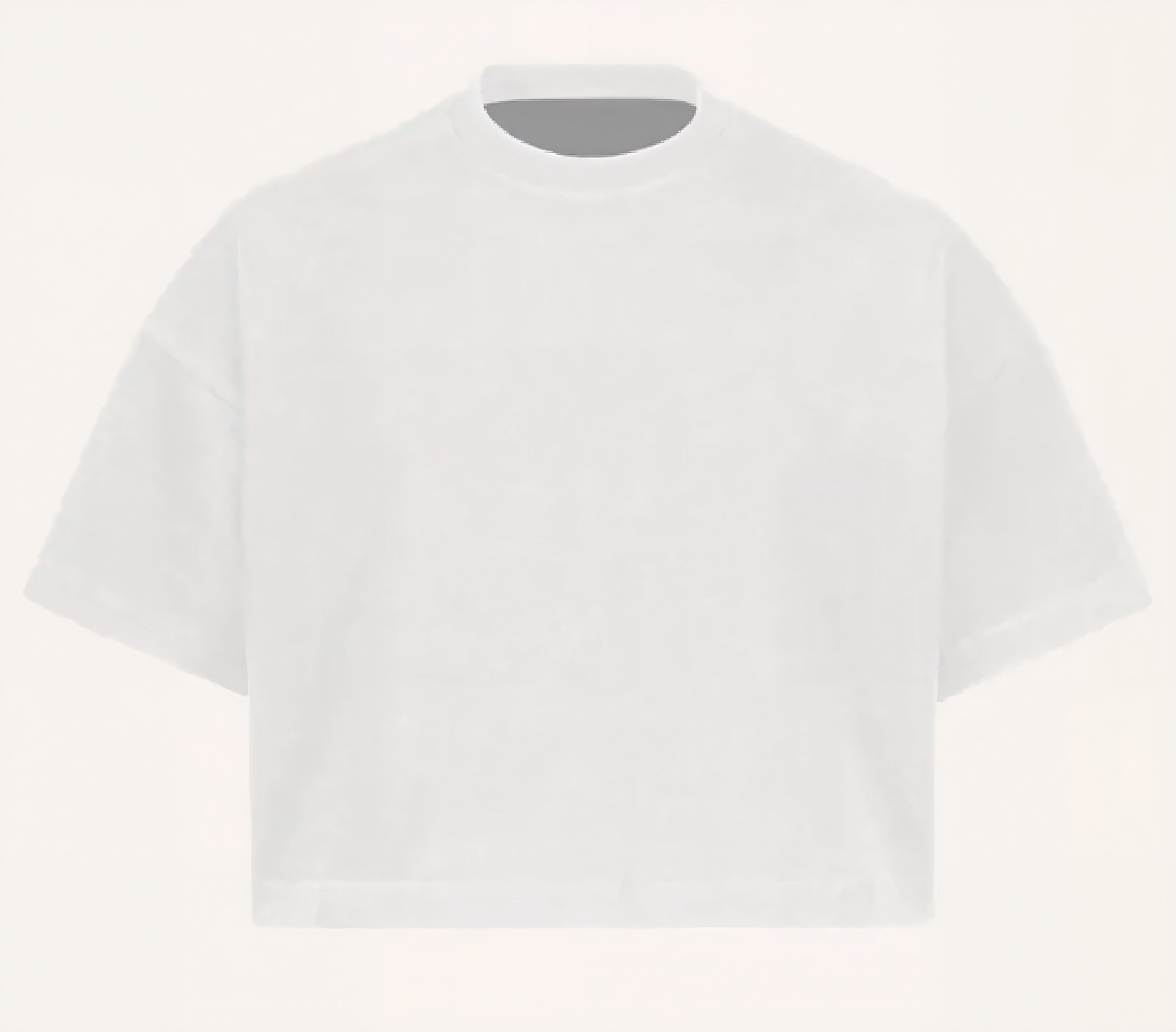 FOUNDATION CROPPED OVERSIZED TEE WHITE