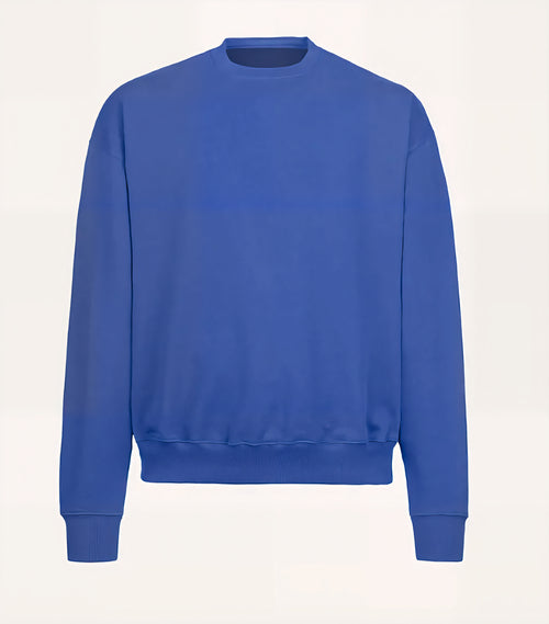 FOUNDATION OVERSIZED CREWNECK SWEATER COBALT BLUE