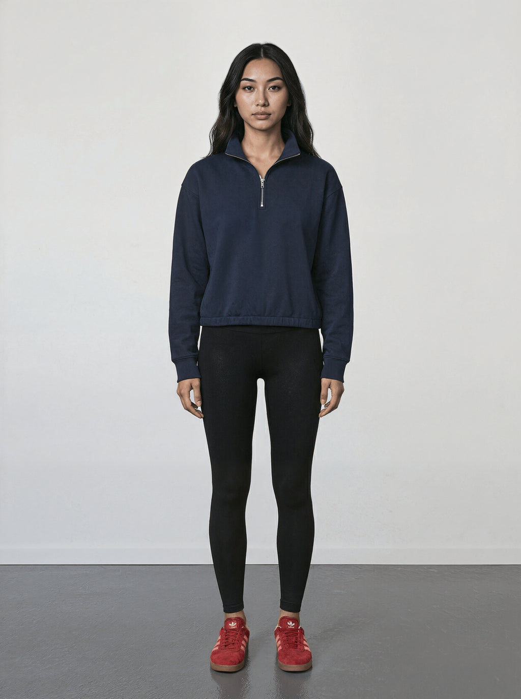 FOUNDATION QUARTER ZIP NAVY