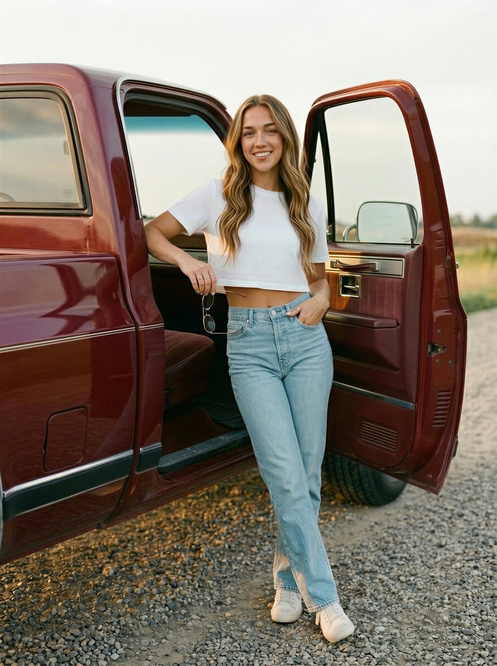 FOUNDATION CROPPED OVERSIZED TEE WHITE