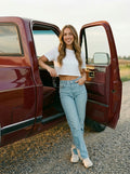 FOUNDATION CROPPED OVERSIZED TEE WHITE
