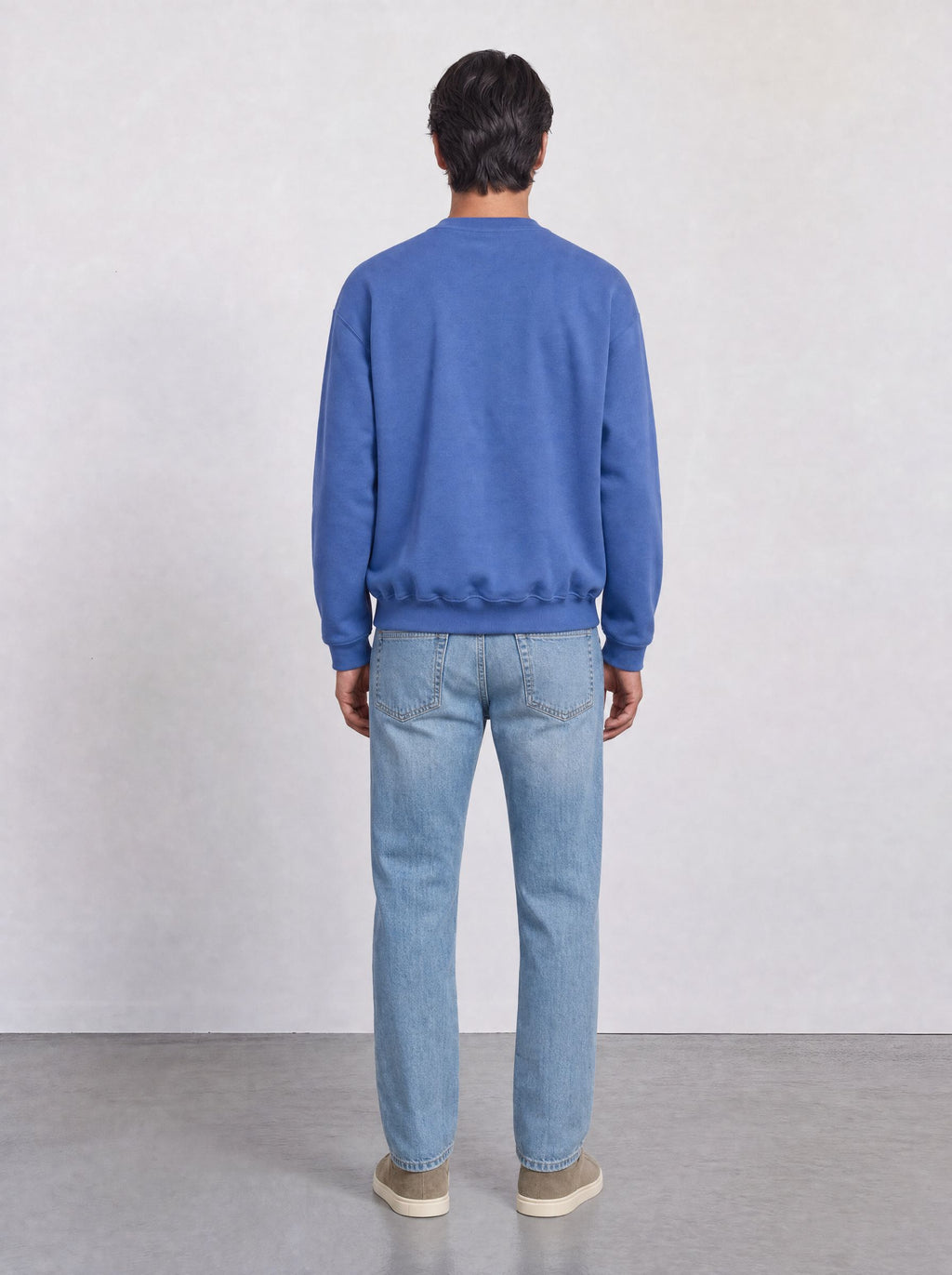 FOUNDATION OVERSIZED CREWNECK SWEATER COBALT BLUE