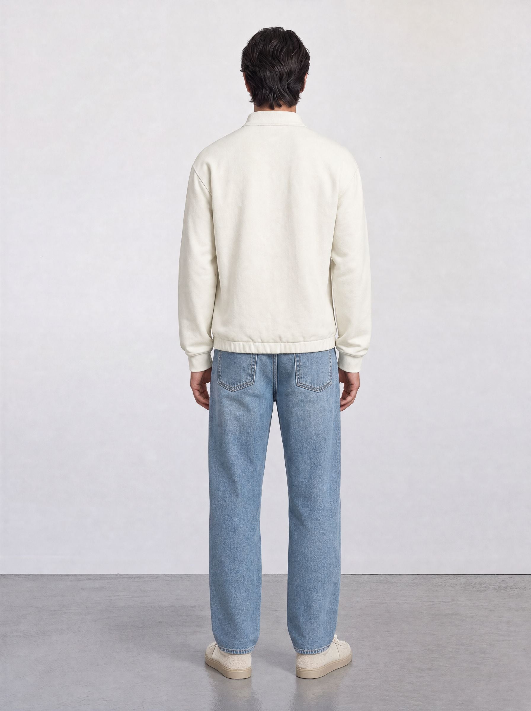 FOUNDATION QUARTER ZIP VINTAGE WHITE