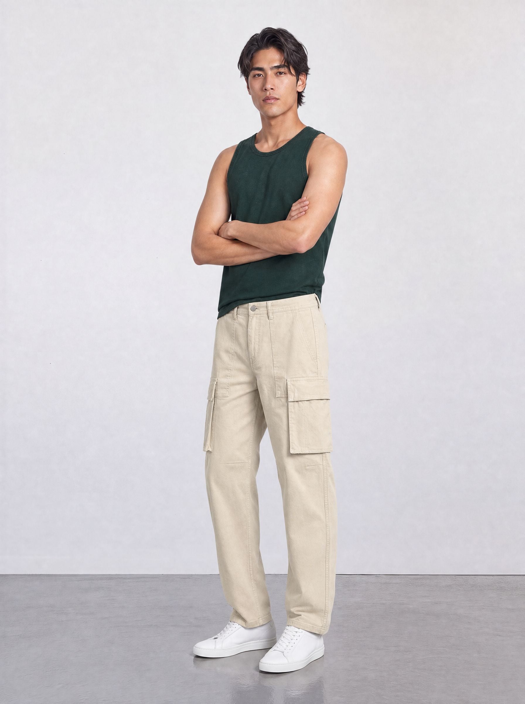 FOUNDATION SLIM RIBBED TANK VIVID GREEN