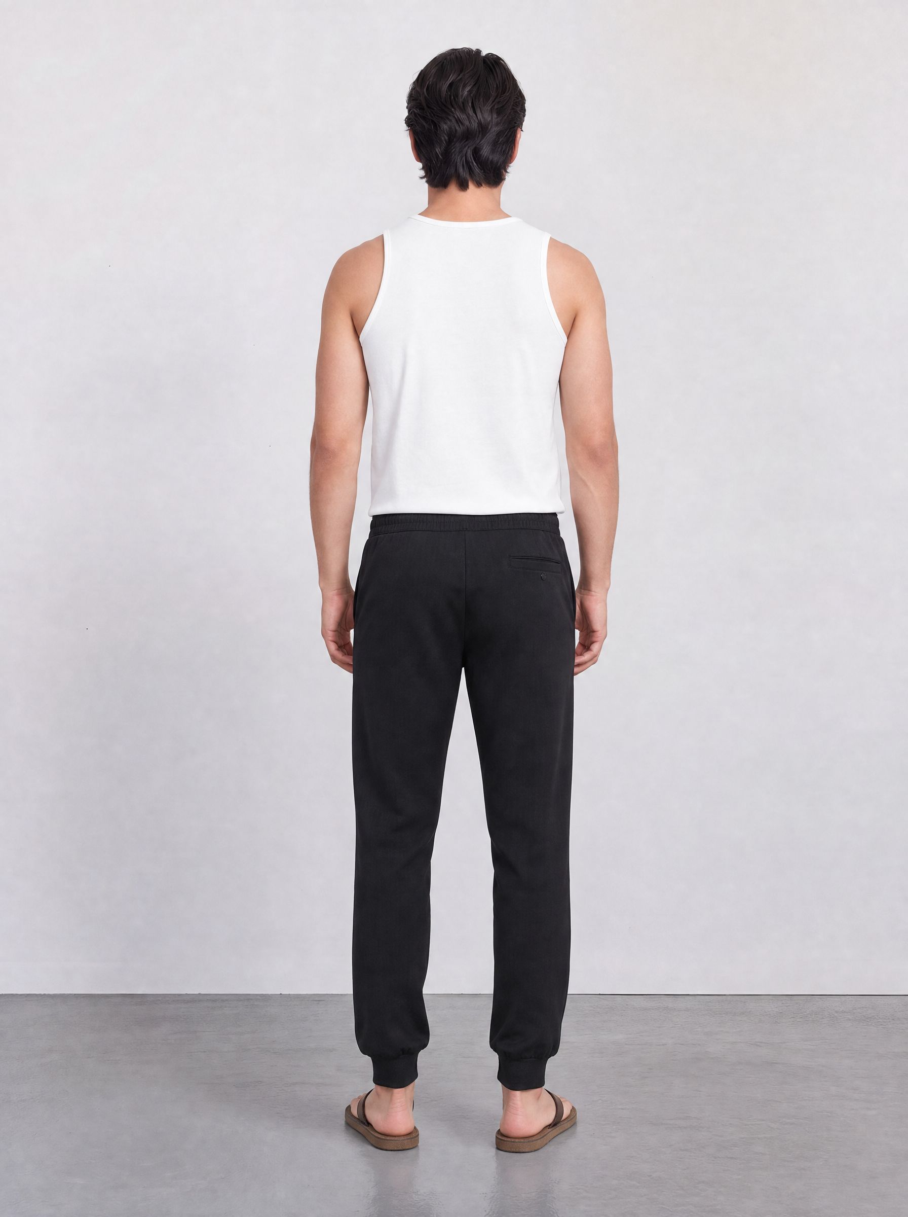 FOUNDATION SLIM RIBBED TANK WHITE