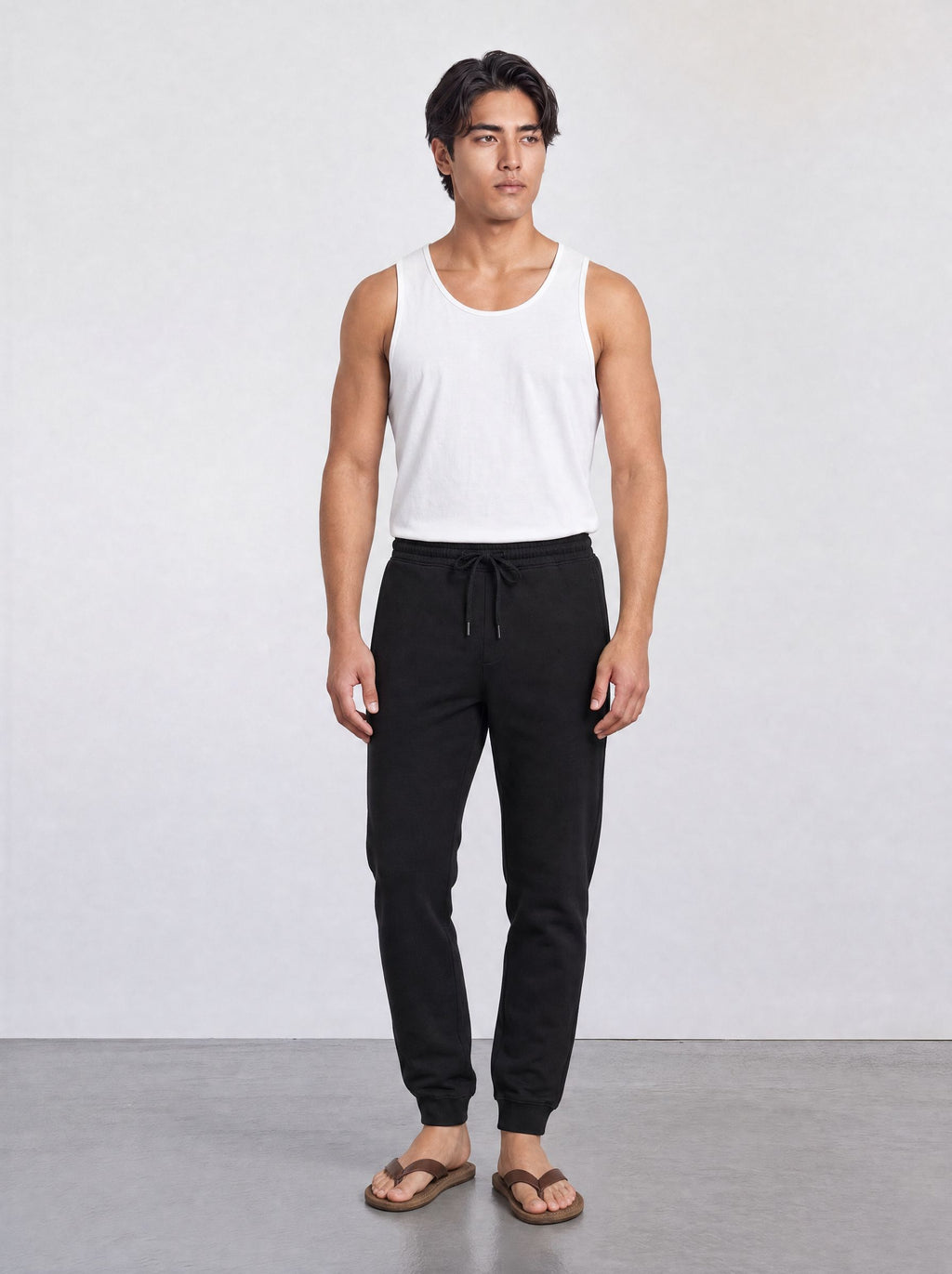 FOUNDATION SLIM RIBBED TANK WHITE