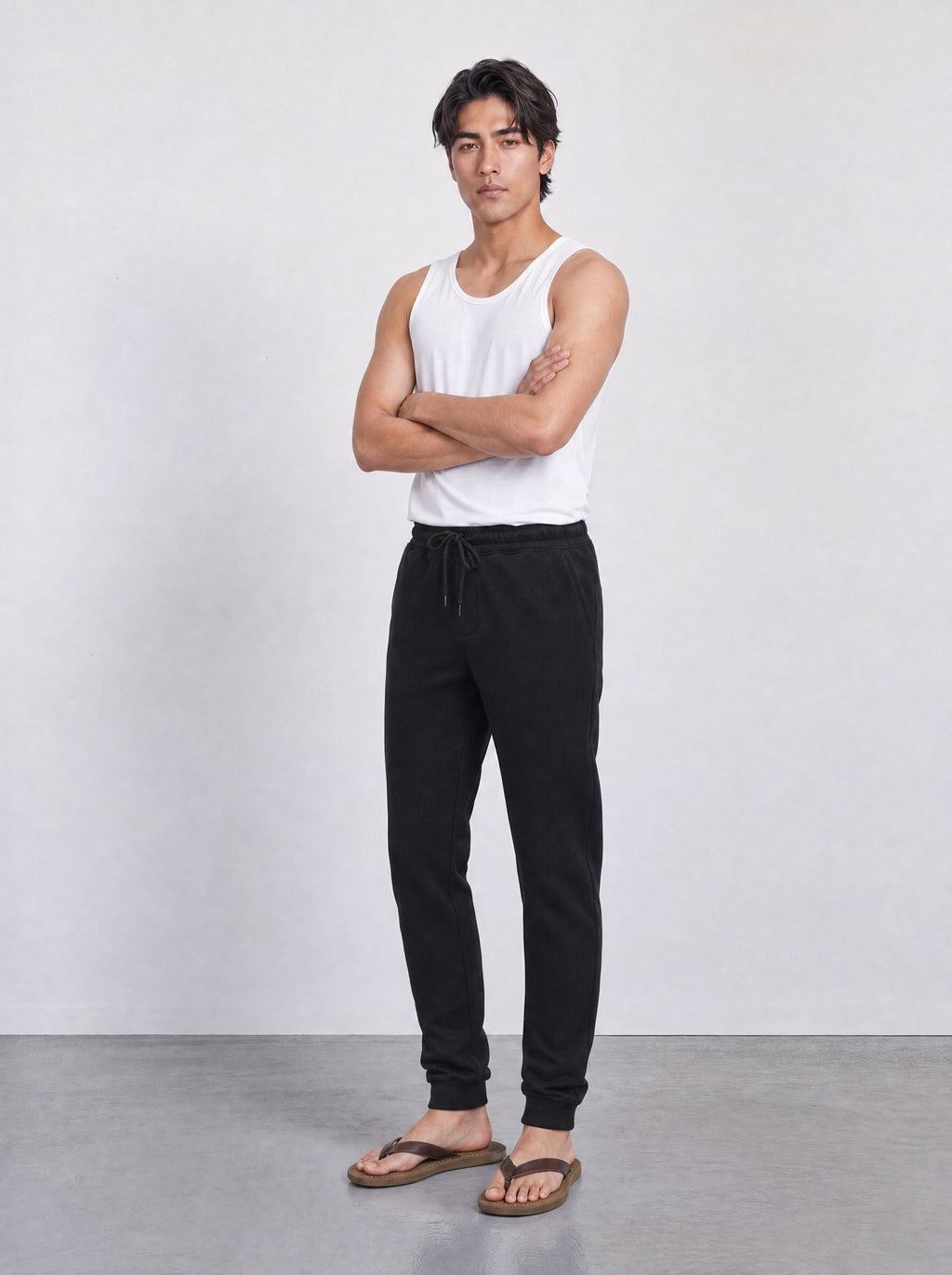 FOUNDATION SLIM RIBBED TANK WHITE