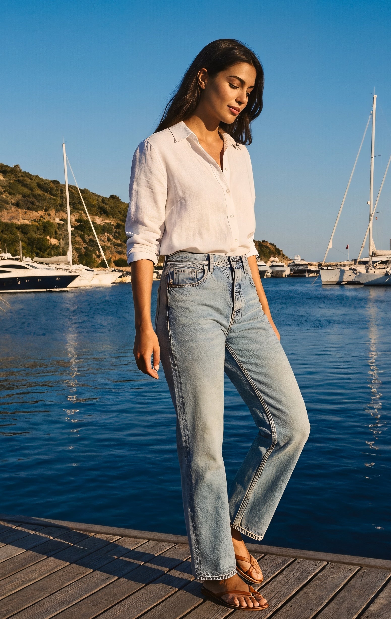 SANDROL LOOSE FIT JEAN LIGHT BLUE