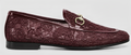 The Nocturne Bit Loafer – Burgundy Embellished Lace