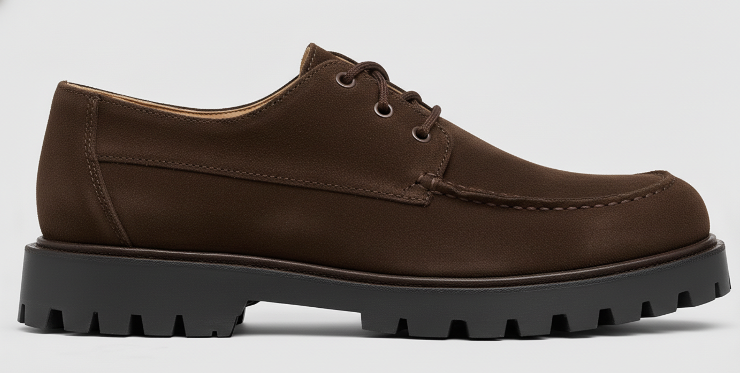 The Dominion Lug Derby – Burnished Brown Suede