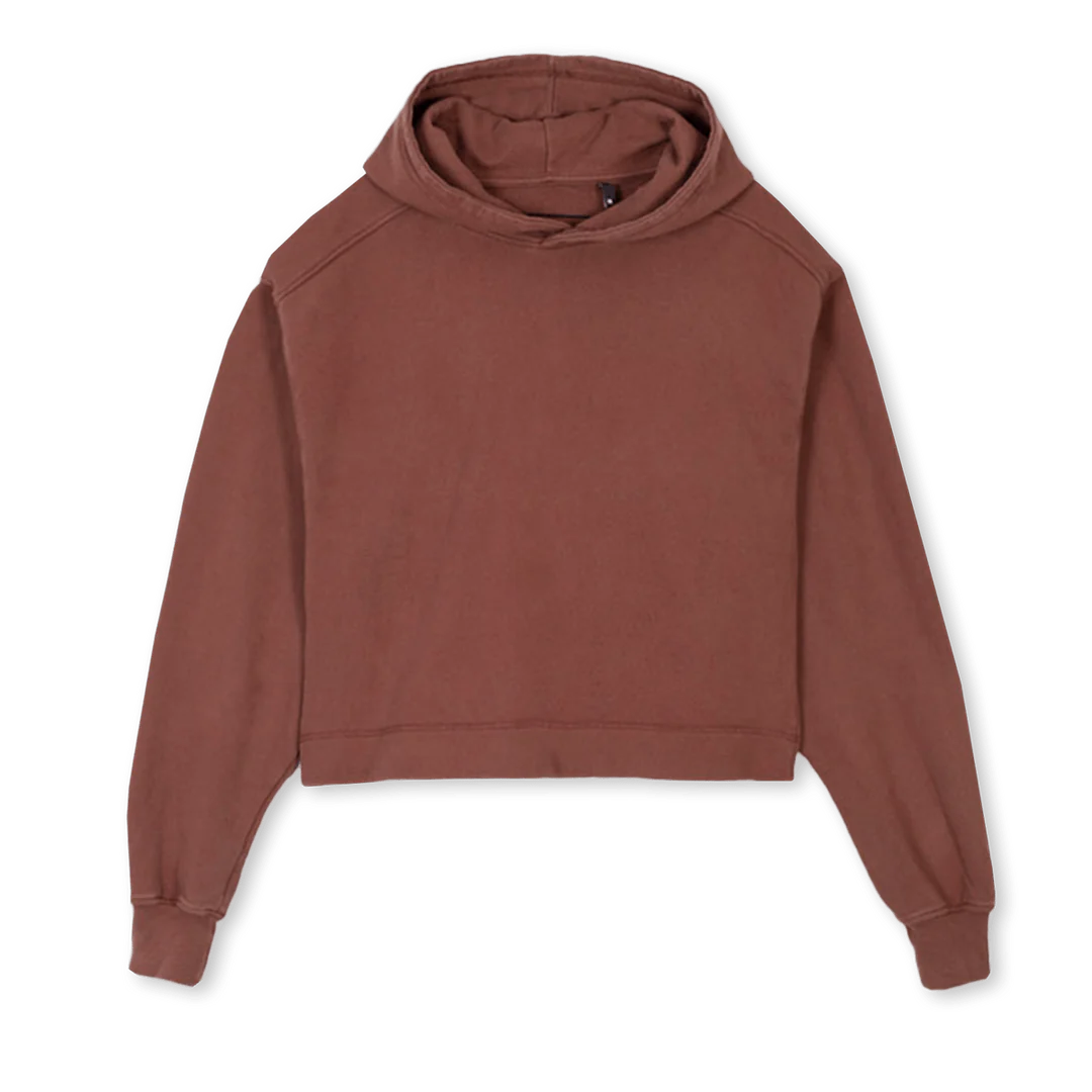STELLA CROPPED HOODIE Vintage Brown image 0
