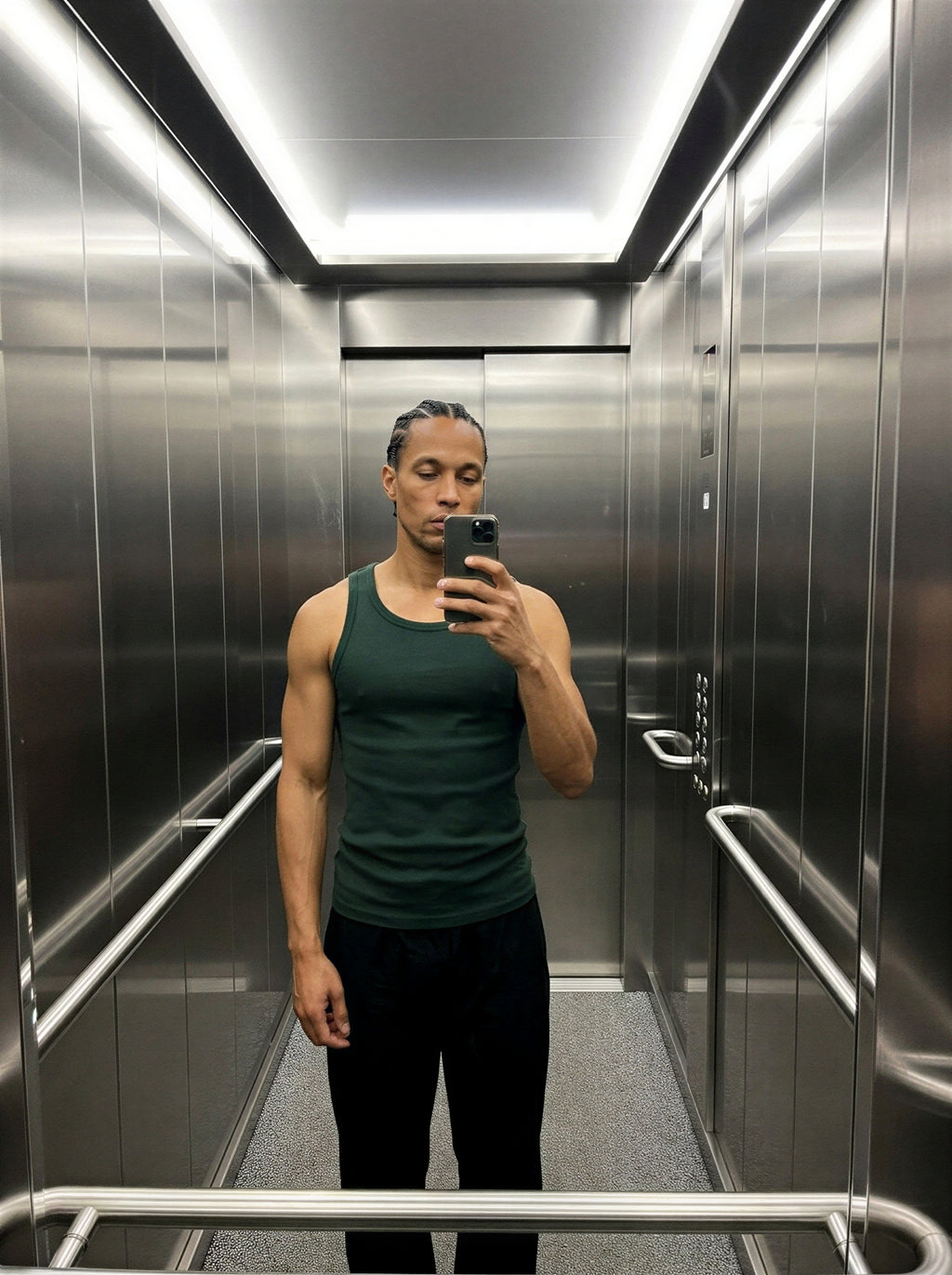 FOUNDATION SLIM RIBBED TANK VIVID GREEN