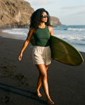FOUNDATION SLIM RIBBED TANK VIVID GREEN